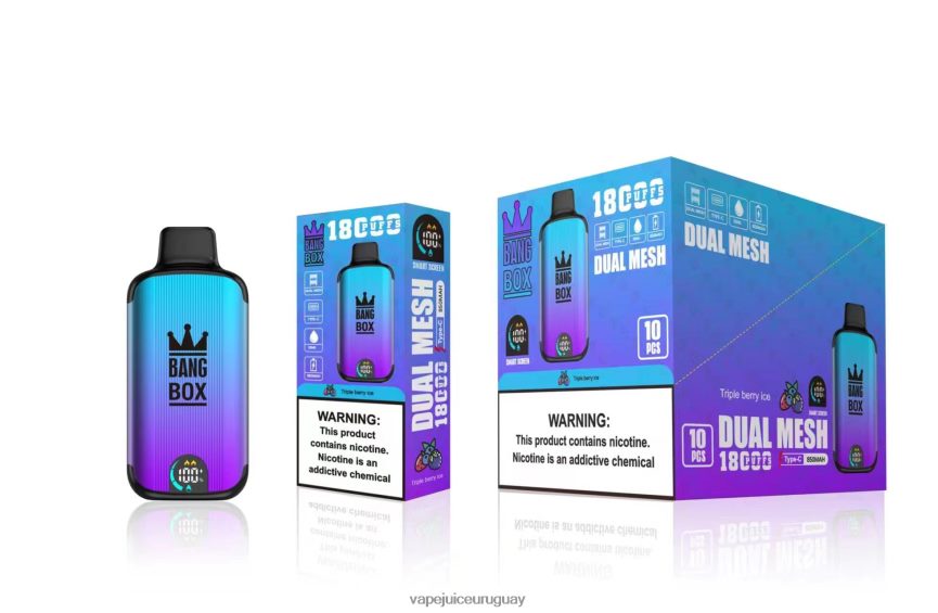 Vape UY J2DBD495 hielo de triple baya - Bang Box 18000 bocanadas