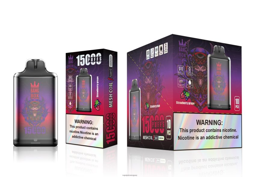 Vape Uruguay J2DBD4111 uva fresa - Bang Box s1-15000 bocanadas