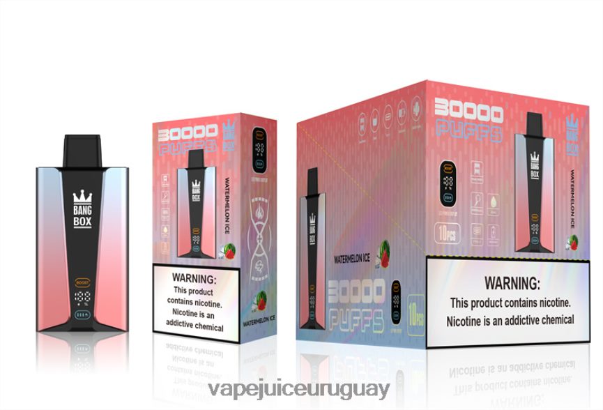 Vape Uruguay J2DBD486 hielo de sandia - Bang Box Pantalla inteligente de 30000 inhalaciones
