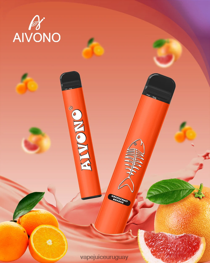 Aivono AIM FISHBONE 600 naranja pomelo - D620ZZ280 Vape Uruguay