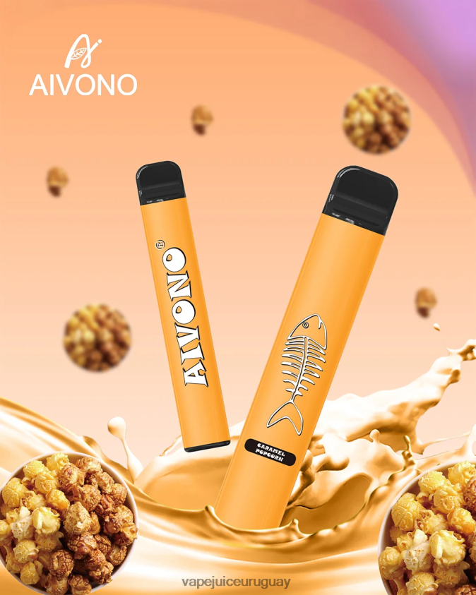 Aivono AIM FISHBONE 600 palomitas de caramelo - D620ZZ286 Vape Uruguay