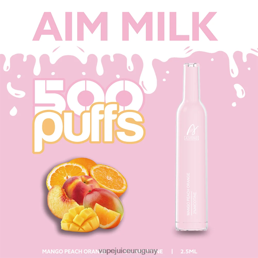 Aivono AIM MILK 500 mango melocotón naranja - D620ZZ269 Vape Recargable