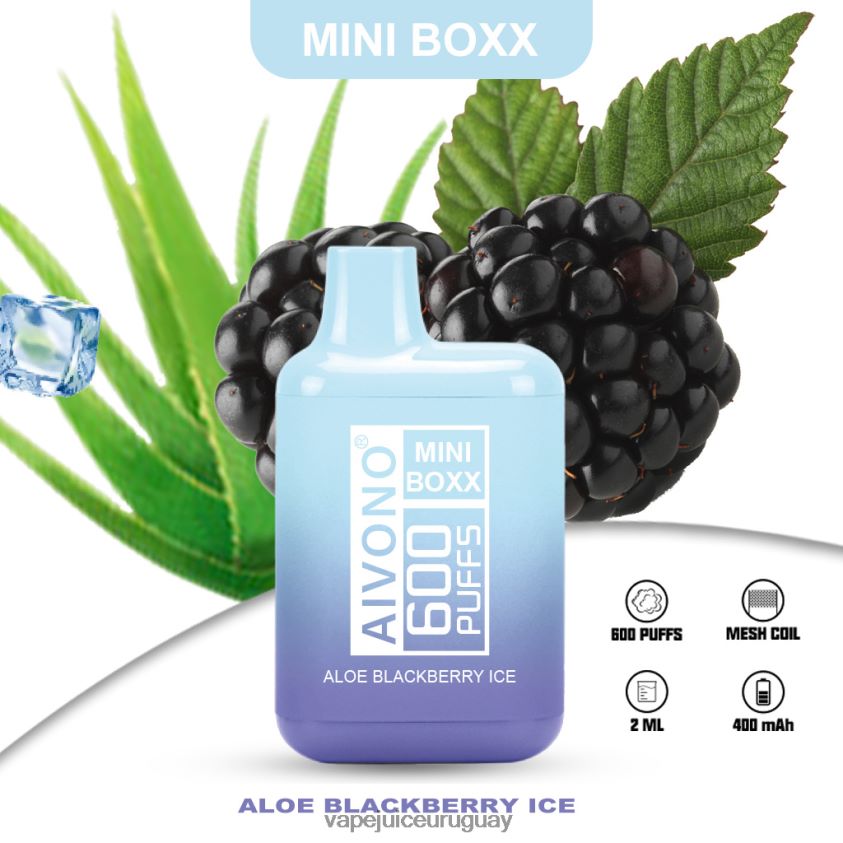 Aivono AIM MINI BOXX 600 hielo actual de aloe - D620ZZ240 Vape Desechable Uruguay