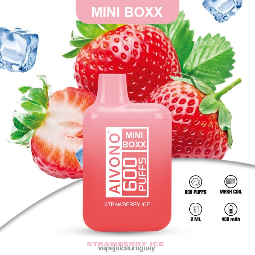 Aivono AIM MINI BOXX 600 hielo de fresa - D620ZZ236 Vape Recargable