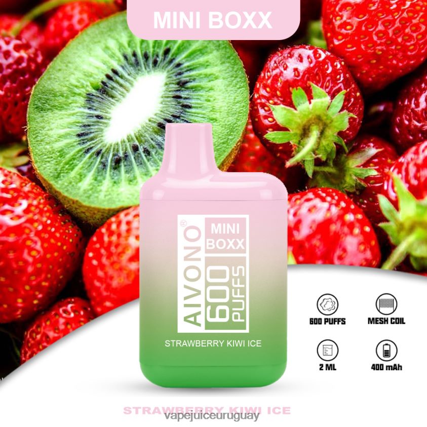 Aivono AIM MINI BOXX 600 hielo de fresa y kiwi - D620ZZ234 Vape Desechable Uruguay