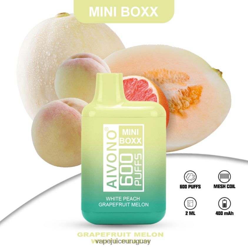 Aivono AIM MINI BOXX 600 melón melocotón blanco pomelo - D620ZZ241 Vape Uruguay