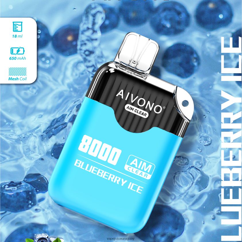 Aivono AIM CLEAR 8000 hielo de arándanos - D620ZZ206 Vape Recargable