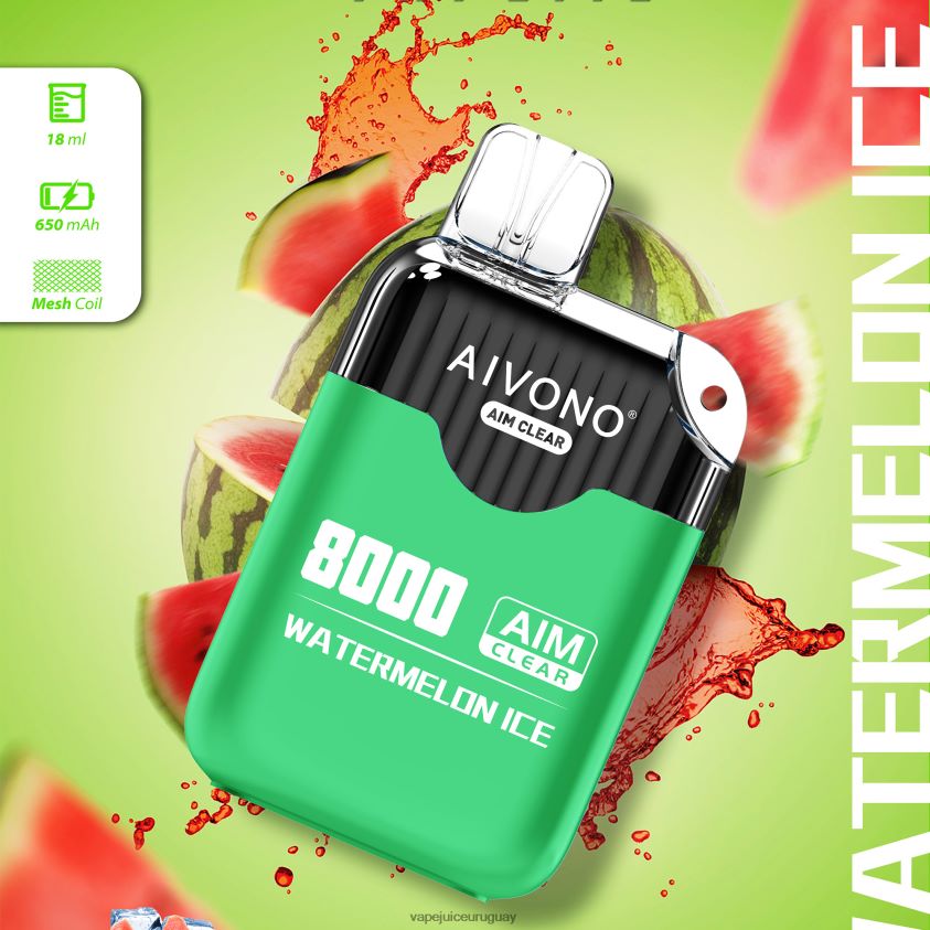 Aivono AIM CLEAR 8000 hielo de sandia - D620ZZ204 Vape Desechable Uruguay