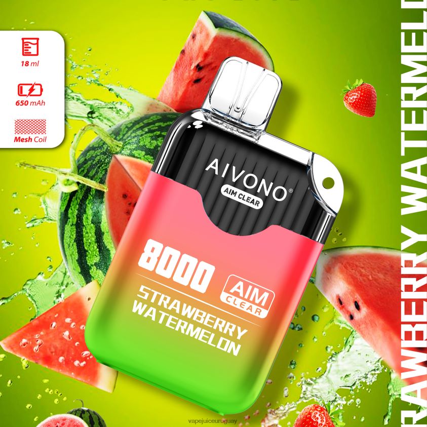 Aivono AIM CLEAR 8000 sandia fresa - D620ZZ208 Vape Uruguay