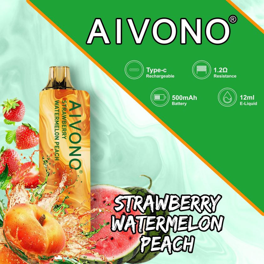 Aivono AIM GUN 7000 fresa sandia durazno - D620ZZ108 Vape Desechable Uruguay
