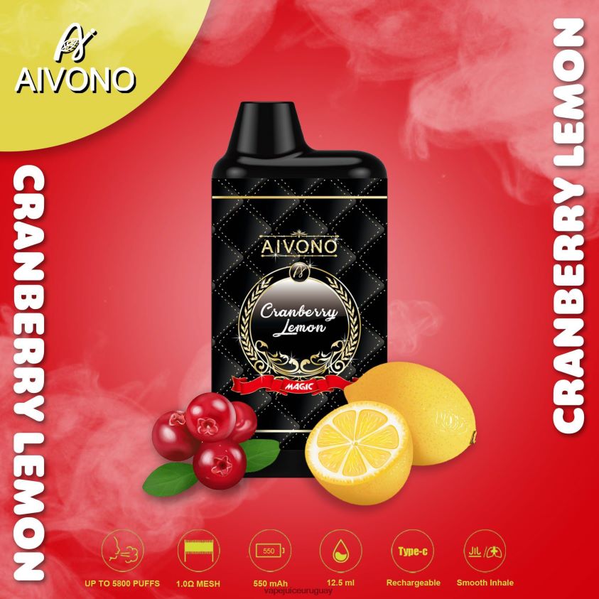 Aivono AIM MAGIC cigarrillo de caja de 5800 bocas limón arándano - D620ZZ89 Vape Recargable