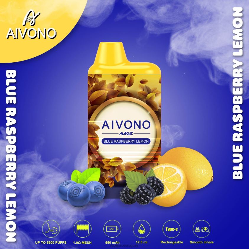 Aivono AIM MAGIC cigarrillo de caja de 5800 bocas limón frambuesa azul - D620ZZ91 Vape Uruguay