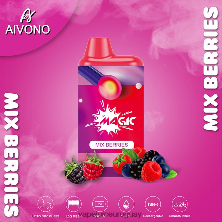Aivono AIM MAGIC cigarrillo de caja de 5800 bocas mezclar bayas - D620ZZ100 Vape Uruguay