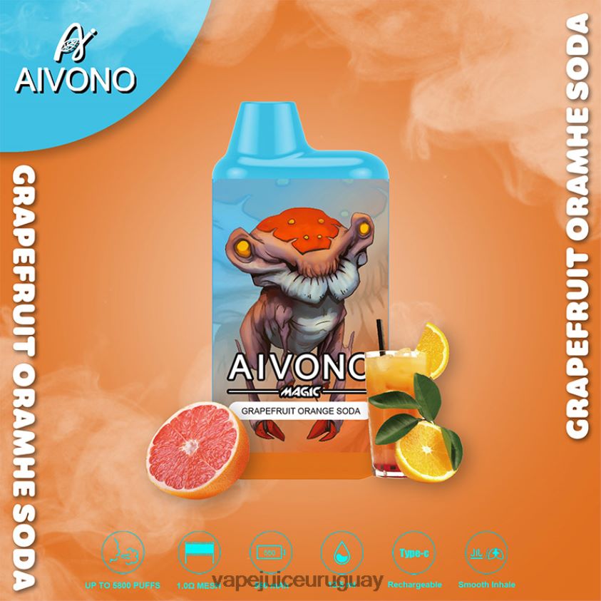 Aivono AIM MAGIC cigarrillo de caja de 5800 bocas refresco de pomelo y naranja - D620ZZ101 Vape Recargable