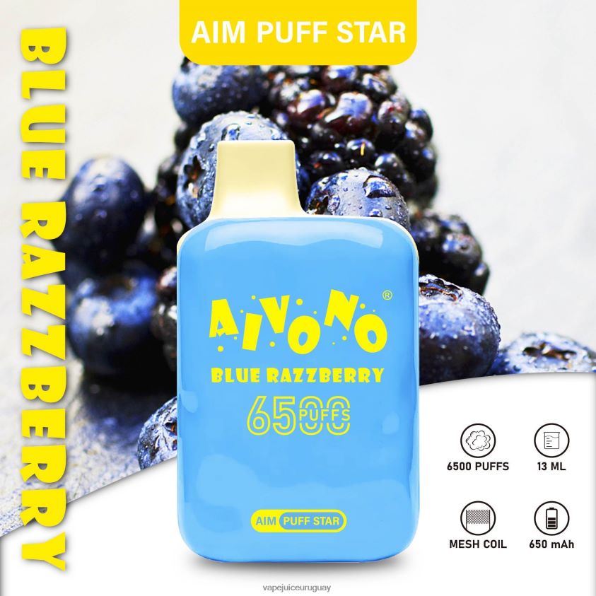 Aivono AIM PUFF STAR 6500 frambuesa azul - D620ZZ292 Vape Uruguay