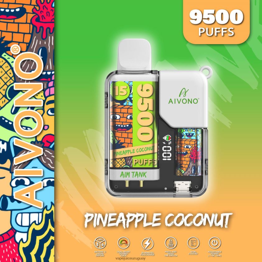 Aivono AIM TANK 9500 coco piña - D620ZZ40 Vape Uruguay