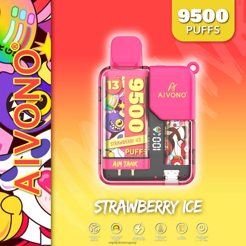 Aivono AIM TANK 9500 hielo de fresa - D620ZZ38 Vape Recargable