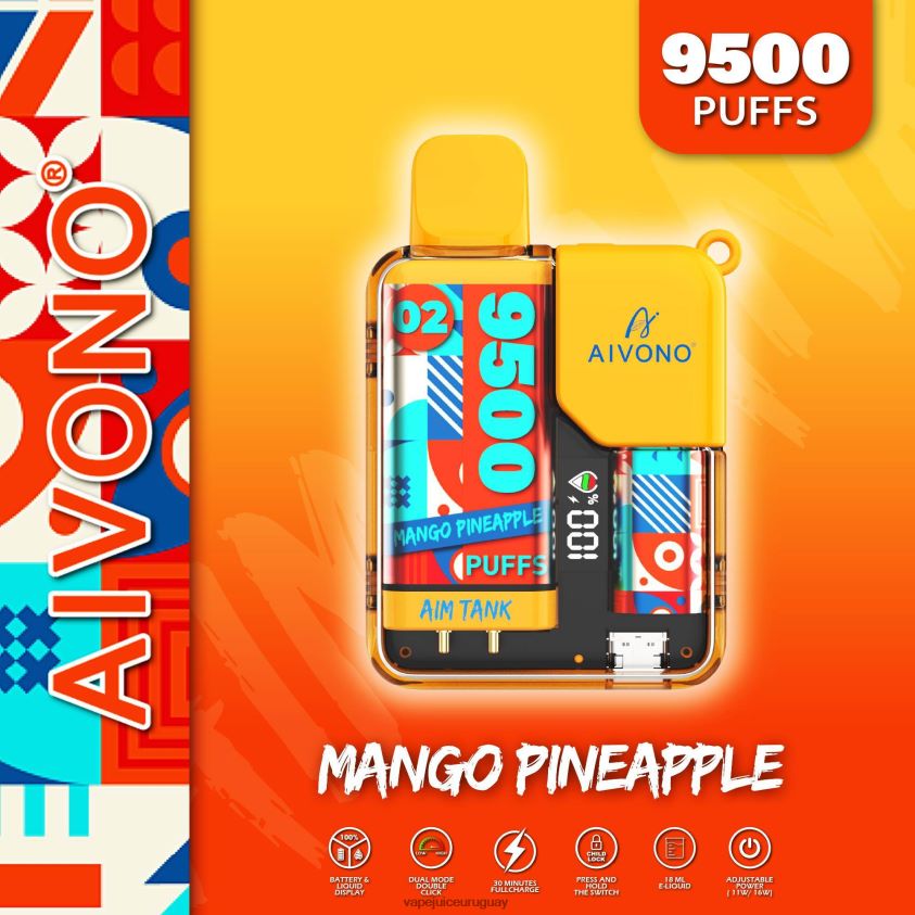 Aivono AIM TANK 9500 mango piña - D620ZZ34 Vape Uruguay