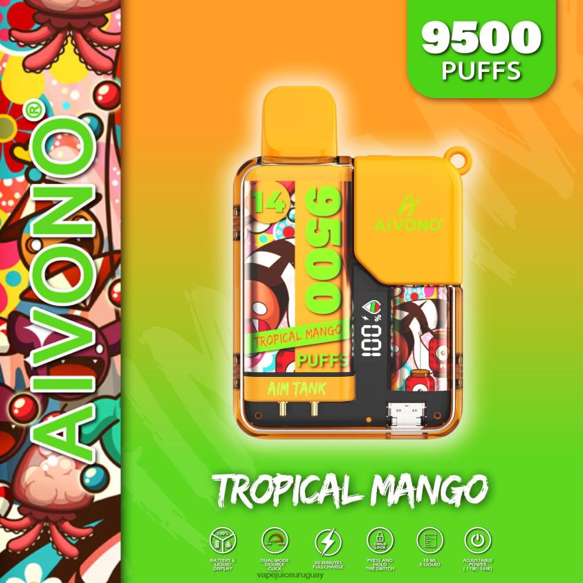 Aivono AIM TANK 9500 mango tropical - D620ZZ39 Vape Desechable Uruguay