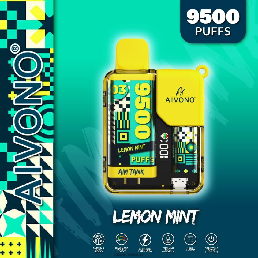 Aivono AIM TANK 9500 menta limon - D620ZZ35 Vape Recargable