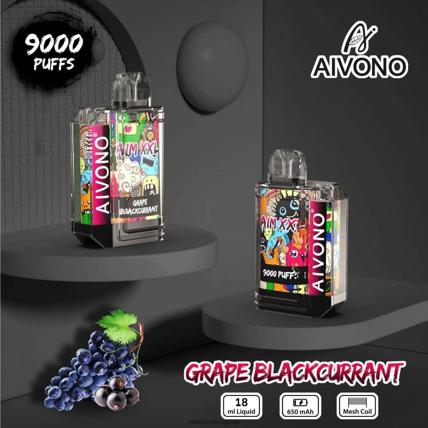 Aivono AIM XXL 9000 pegatina boca transparente grosella negra de uva - D620ZZ56 Vape Recargable