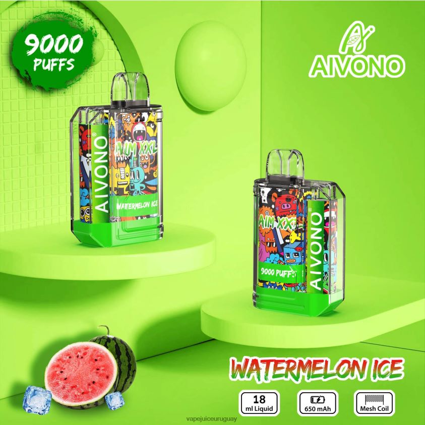 Aivono AIM XXL 9000 pegatina boca transparente hielo de sandia - D620ZZ48 Vape Desechable Uruguay