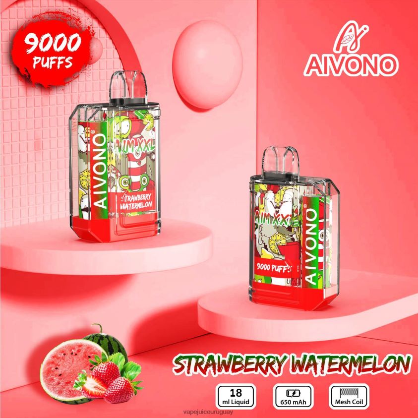 Aivono AIM XXL 9000 pegatina boca transparente sandia fresa - D620ZZ53 Vape Recargable