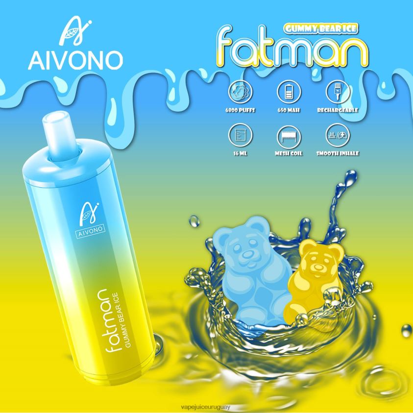 Aivono FATMAN 6800 hielo de osito de goma - D620ZZ32 Vape Recargable