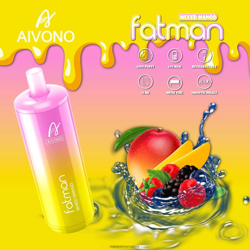Aivono FATMAN 6800 mango mixto - D620ZZ26 Vape Recargable