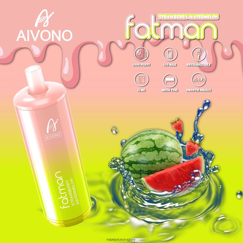 Aivono FATMAN 6800 sandia fresa - D620ZZ30 Vape Desechable Uruguay