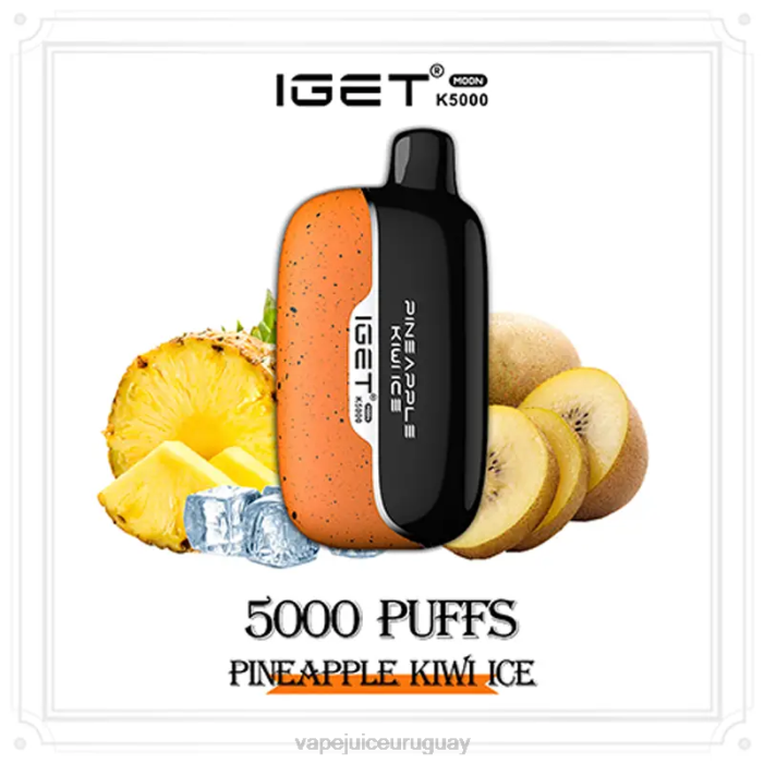 Fume Vape Uruguay XJ4414 hielo de piña y kiwi IGET Moon k5000