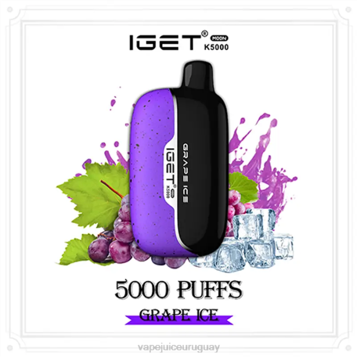 Fume Vape Uruguay XJ444 hielo de uva IGET Moon k5000