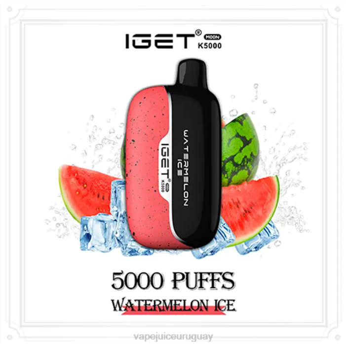 Vape Desechable Uruguay XJ448 hielo de sandia IGET Moon k5000