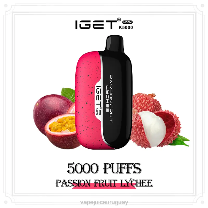 Vape UY XJ4410 lichi de maracuyá IGET Moon k5000
