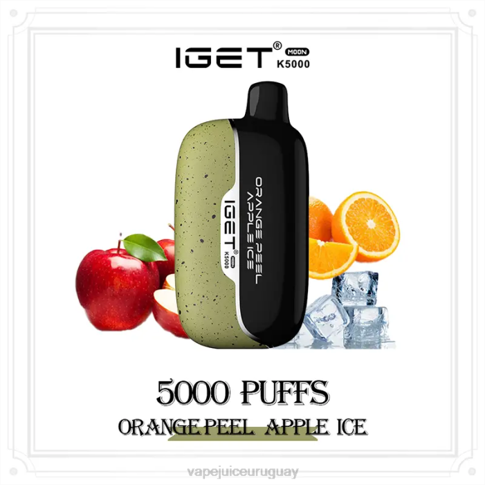 Vape UY XJ4415 hielo de manzana con piel de naranja IGET Moon k5000