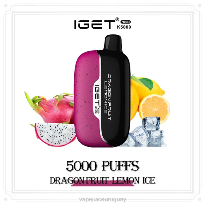 Vape UY XJ4420 fruta del dragón hielo de limón IGET Moon k5000