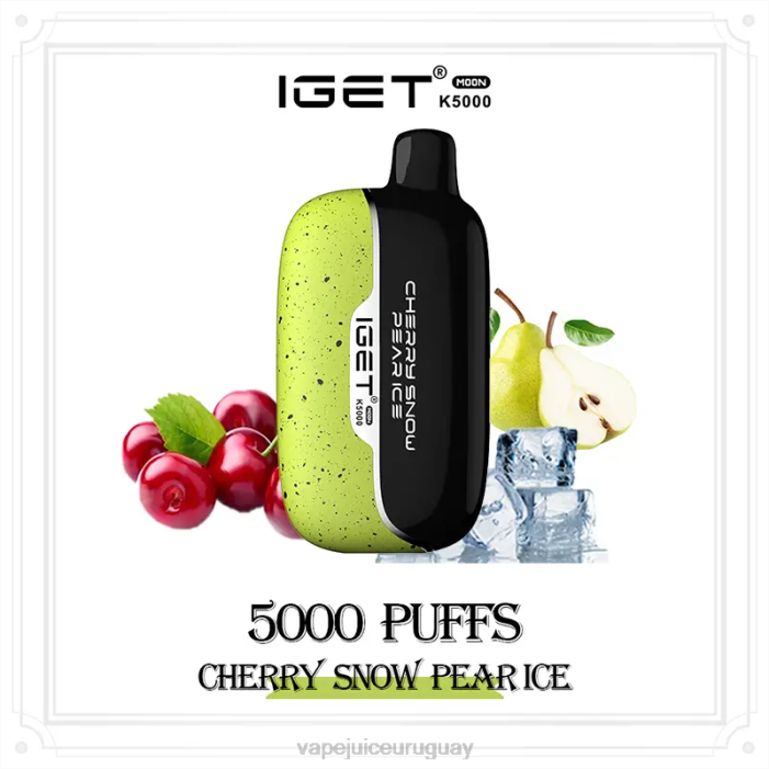 Vape UY XJ445 cereza nieve pera hielo IGET Moon k5000