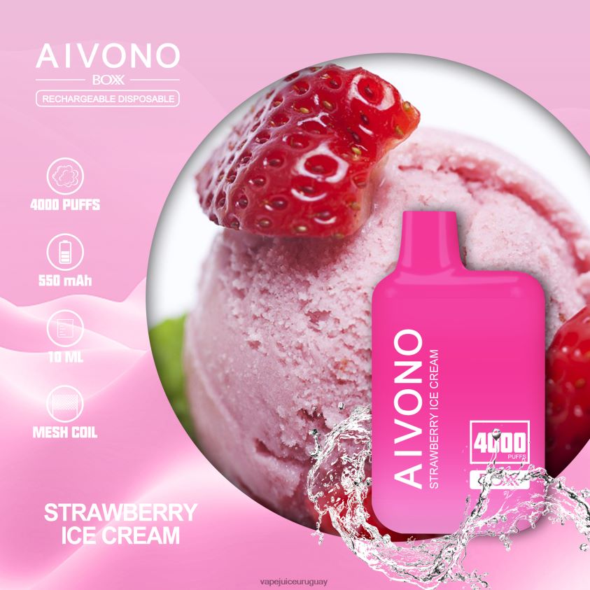 Aivono AIM BOXX 4000 helado de fresa - D620ZZ221 Vape Recargable