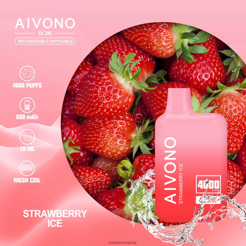 Aivono AIM BOXX 4000 hielo de fresa - D620ZZ226 Vape Uruguay