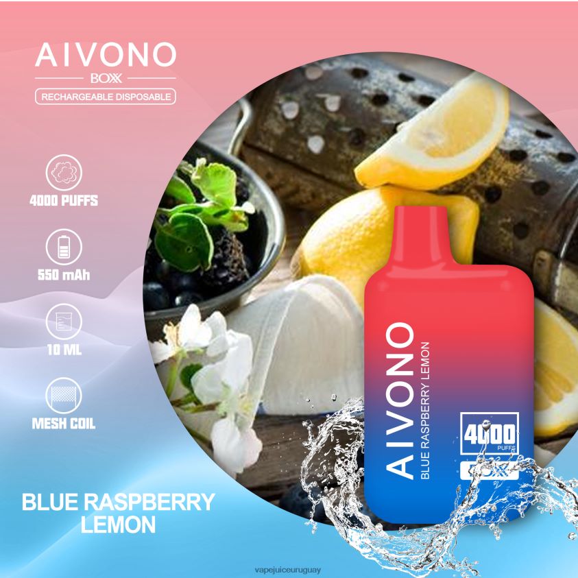 Aivono AIM BOXX 4000 limón frambuesa azul - D620ZZ217 Vape Uruguay
