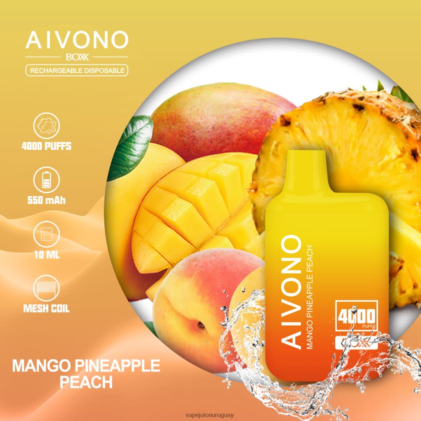 Aivono AIM BOXX 4000 mango piña durazno - D620ZZ219 Vape Desechable Uruguay