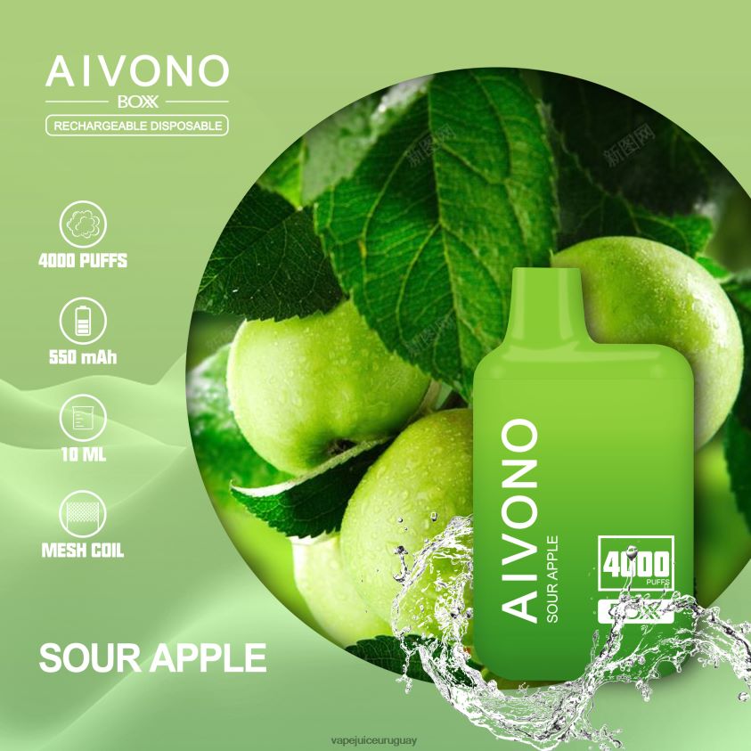 Aivono AIM BOXX 4000 manzana agria - D620ZZ220 Vape Uruguay