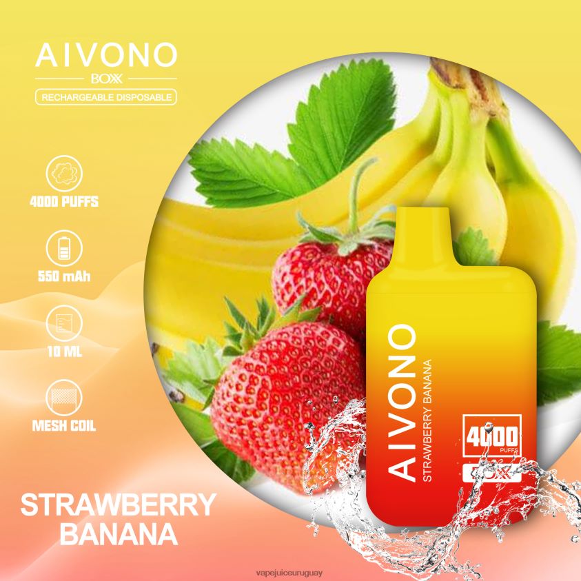 Aivono AIM BOXX 4000 plátano fresa - D620ZZ231 Vape Desechable Uruguay