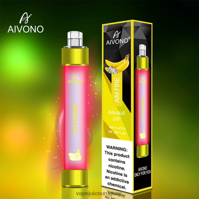 Aivono AIM FIRE 1000 hielo de plátano - D620ZZ324 Vape Desechable Uruguay