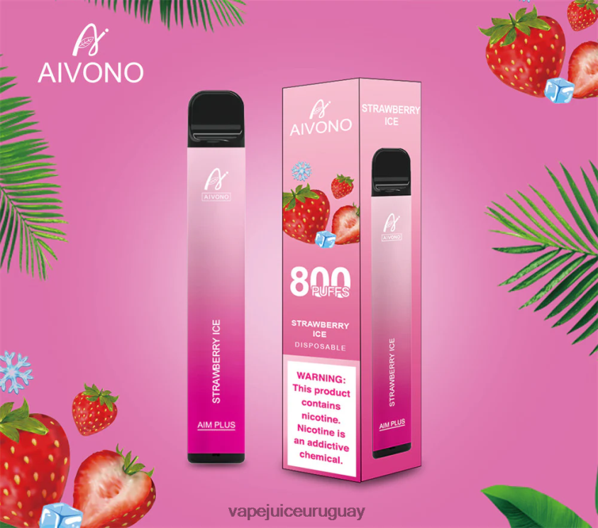 Aivono AIM PLUS 800 hielo de fresa - D620ZZ193 Vape Uruguay