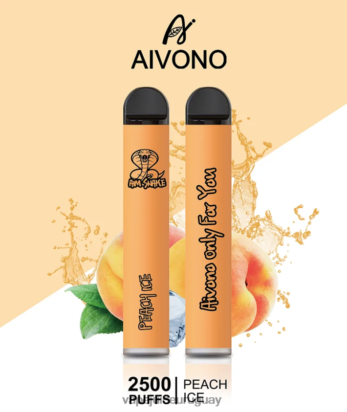 Aivono AIM SNAKE 2500 hielo de durazno - D620ZZ316 Vape Uruguay
