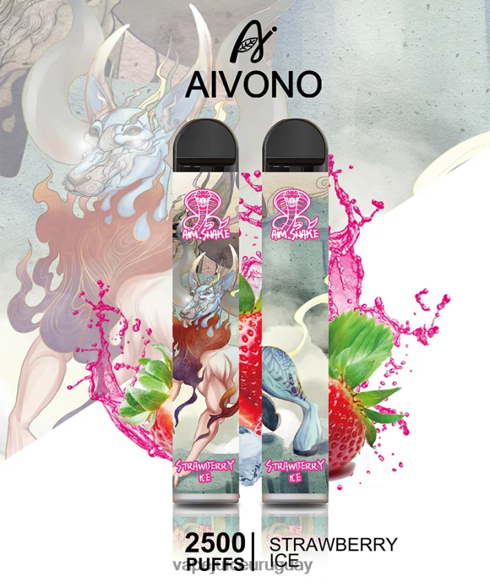 Aivono AIM SNAKE 2500 hielo de fresa - D620ZZ319 Vape Uruguay