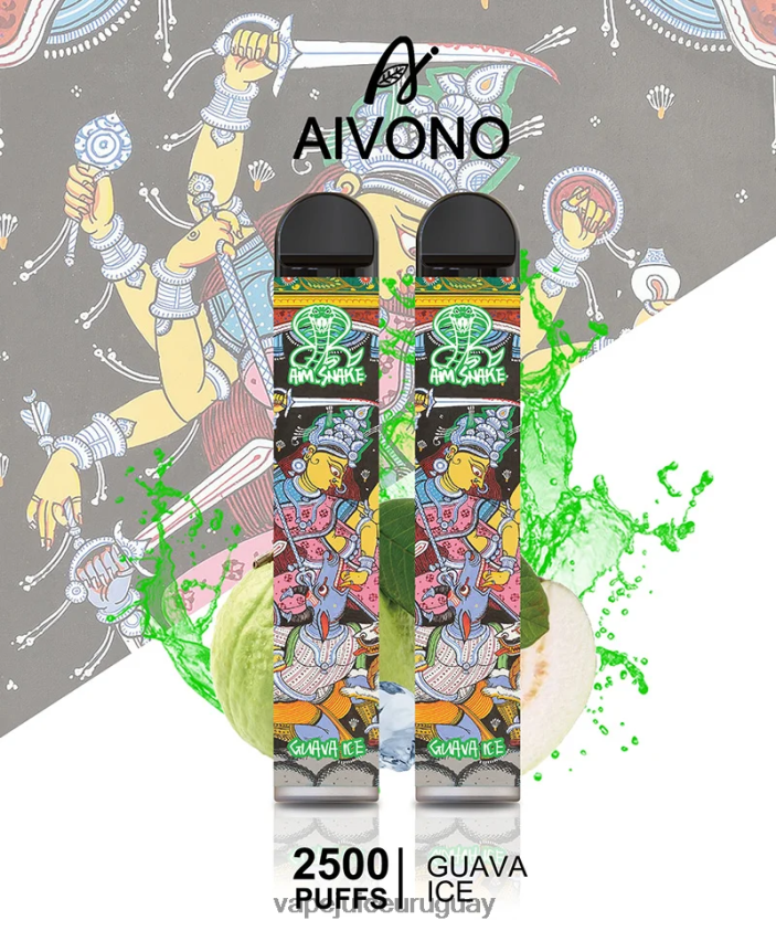 Aivono AIM SNAKE 2500 hielo de guayaba - D620ZZ307 Vape Uruguay