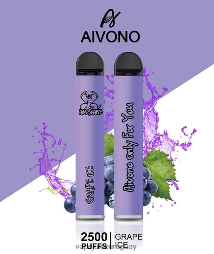 Aivono AIM SNAKE 2500 hielo de uva - D620ZZ306 Vape Desechable Uruguay