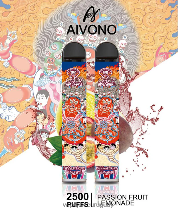Aivono AIM SNAKE 2500 limonada de maracuyá - D620ZZ315 Vape Desechable Uruguay